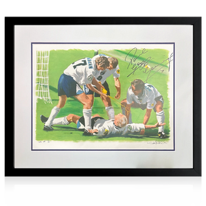 Paul Gascoigne Signed 'Dentist Chair' 48/70 Print Deluxe Mount Frame