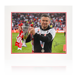 Paul Heckingbottom Sheffield United Promotion Signed Deluxe Mount