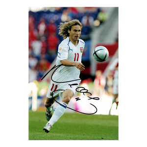 Pavel Nedvěd Signed Czech 12x8 Image
