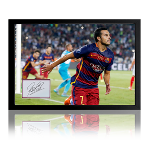 Pedro Signed Barcelona Iconic Frame