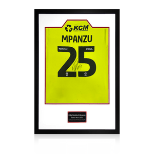 Pelly Ruddock Mpanzu Match-Worn & Signed Rotherham United Shirt Premium Frame