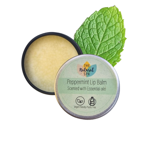 Peppermint Natural Lip Balm | Vegan, Hydrating & Nourishing | Plastic-Free, Handmade Lip Care