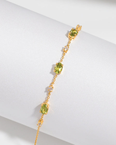 Bracelet en péridot et vermeil en or 18 carats
