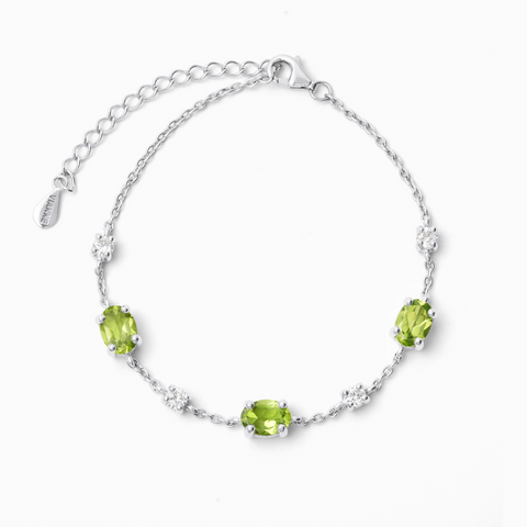 Peridot-Armband aus Sterlingsilber