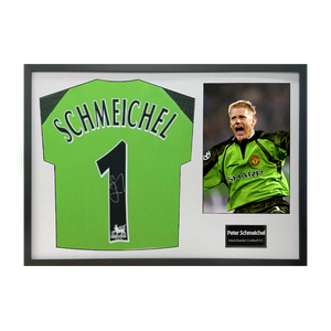 Peter Schmeichel Signed Manchester United Shirt Classic Frame