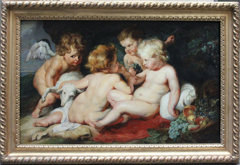 Peter Paul Rubens (1577-1640) and Franz Snyders (1579-1657), after - Christ and John the Baptist as children and two angels