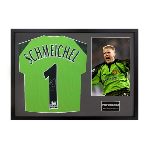 Peter Schmeichel Signed Manchester United Shirt Classic Frame