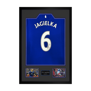 Phil Jagielka Signed Everton Shirt Premium Frame