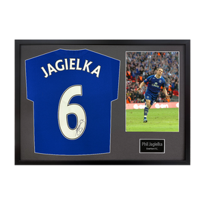 Phil Jagielka Signed Everton Shirt Classic Frame