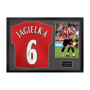 Phil Jagielka Signed Sheffield United Shirt Classic Frame