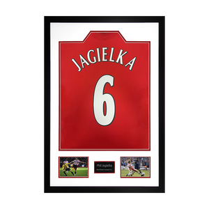 Phil Jagielka Signed Sheffield United Shirt Premium Frame