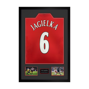 Phil Jagielka Signed Sheffield United Shirt Premium Frame