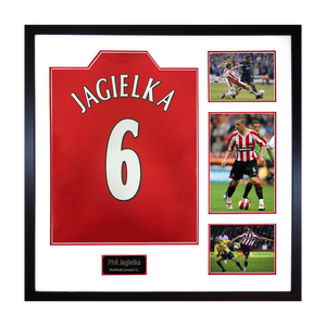 Phil Jagielka Signed Sheffield United Shirt Elite Frame