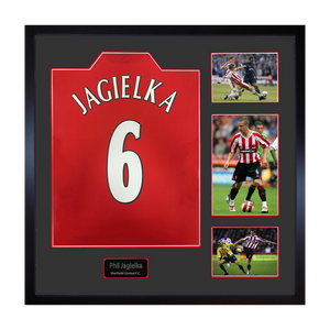 Phil Jagielka Signed Sheffield United Shirt Elite Frame