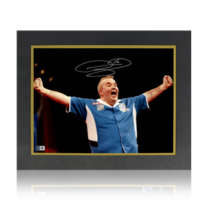 Phil Taylor Signed Image Deluxe Mount