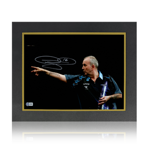 Phil Taylor Signed Image Deluxe Mount