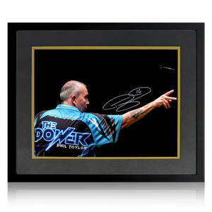 Phil Taylor Signed Image Deluxe Mount Frame