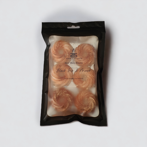 Black Iris & Musk - Simple Scents Ambience Large Twirl Style Soy Wax Melts