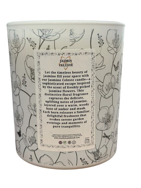 Jasmin Céleste – Luxury Jasmine & Amber Soy Candle (30cl)