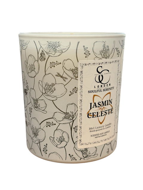 Jasmin Céleste – Luxury Jasmine & Amber Soy Candle (30cl)