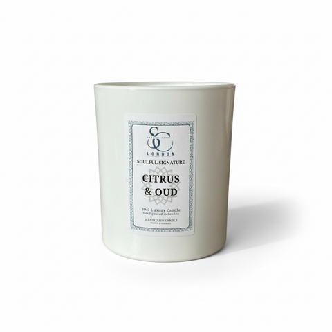 Citrus & Oud – Luxury Soy Candle (30cl) Classic Look