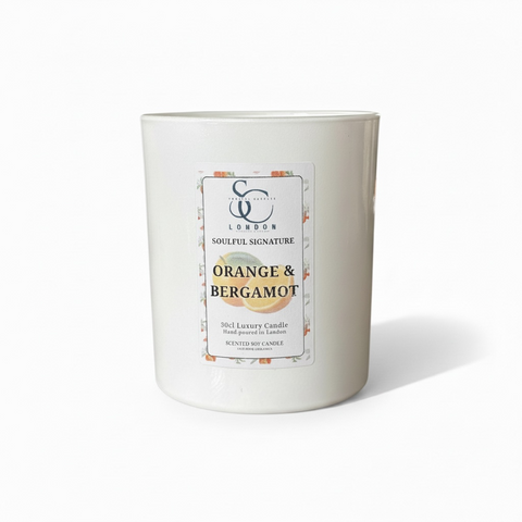 Orange & Bergamot – Luxury Soy Candle (30cl) Classic Look