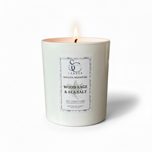 Wood Sage & Sea Salt – Luxury Soy Candle (30cl) Classic Look