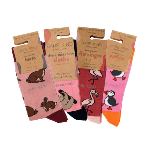 Pink Lover 4 Bamboo Sock Set