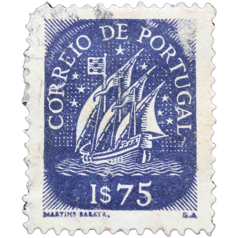 Portugal 1943 1.75 - Portuguese Escudo Used Postage Stamp Caravel (15th Cty)