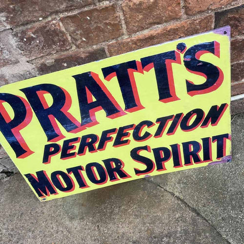 Pratts Perfection Motor Spirit Metal Advertising Sign
