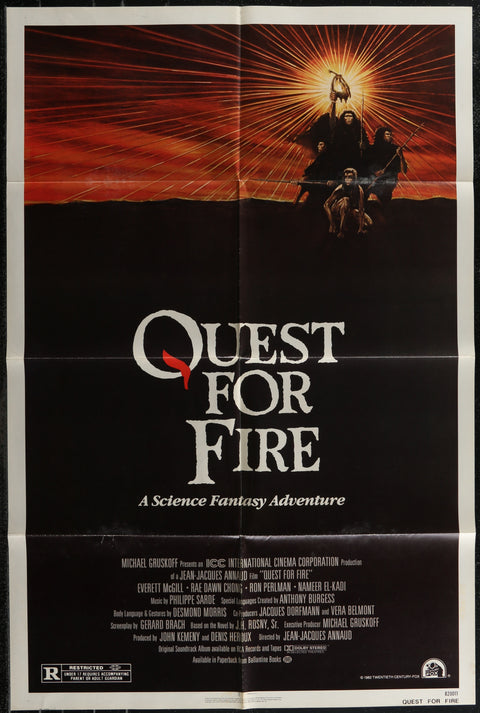 Affiche de film originale américaine (One Sheet) du film "Quest For Fire" (1982)