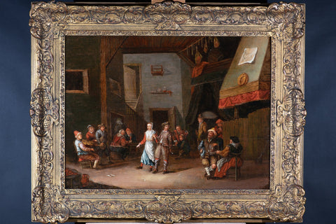 Quiringh Gerritsz. Brekelenkam (1622-1668), Circle of - Inn with large Company