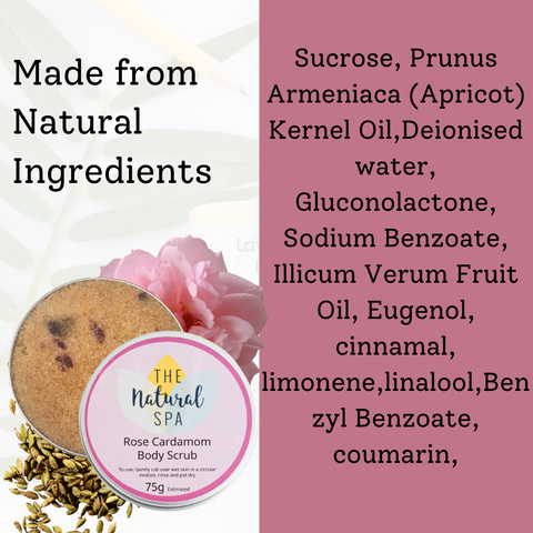 Rose & Cardamom Body Scrub 200g | Natural Exfoliating Scrub – Zoe’s May Staff Pick