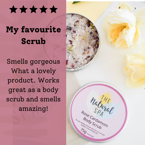Rose & Cardamom Body Scrub 200g | Natural Exfoliating Scrub – Zoe’s May Staff Pick