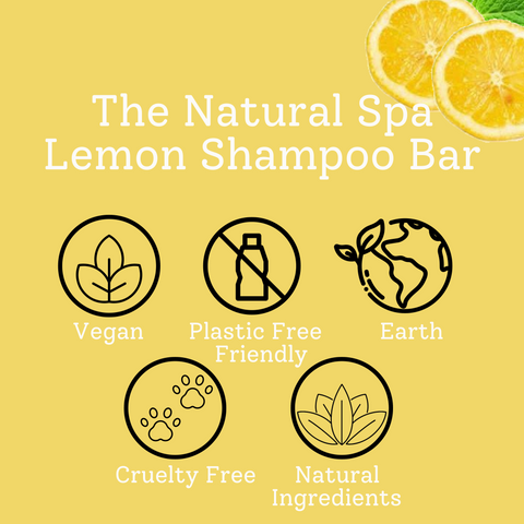 Lemon Shampoo Bar | Natural Hair Wash for All Hair Types | Vegan, Plastic-Free Hair Care
