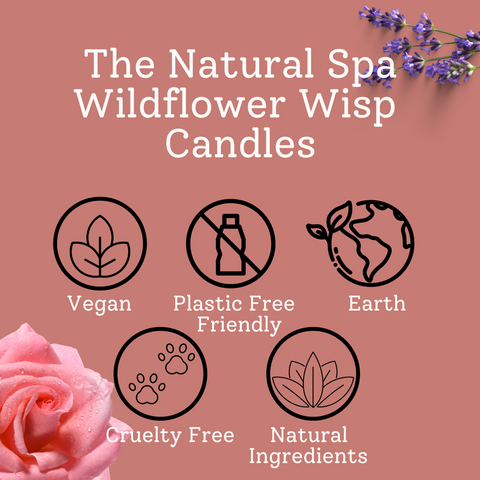 Wildflower Wisp Hand-Poured Coconut Wax Candle | Floral & Natural Aromatherapy | Vegan, Eco-Friendly Candle | 2 Size Options