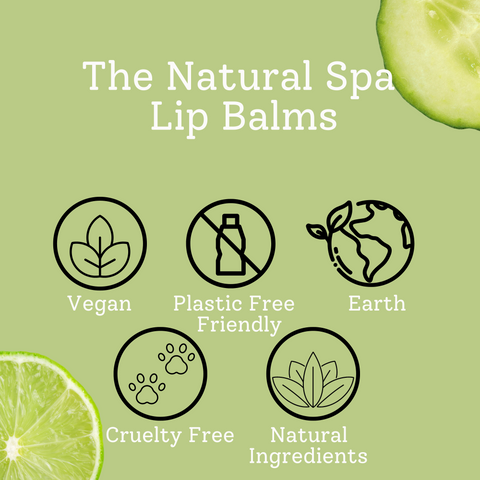 Cucumber Lime Natural Lip Balm | Vegan, Hydrating & Nourishing | Plastic-Free, Handmade Lip Care
