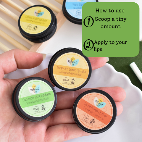 Peppermint Natural Lip Balm | Vegan, Hydrating & Nourishing | Plastic-Free, Handmade Lip Care