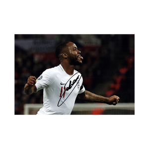 Raheem Sterling Signed 12x8 Image