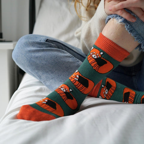 Save the Red Pandas Bamboo Socks
