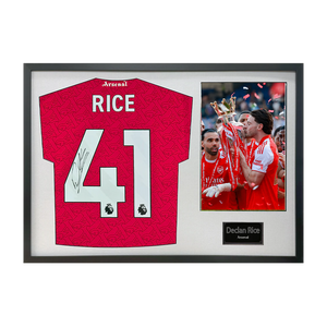 Declan Rice Signed Arsenal Champions Shirt Classic Frame (ACG Cert)