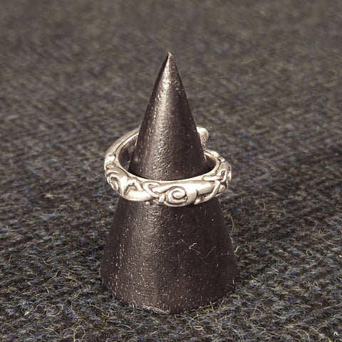 Pewter Adjustable Ringerike Ring