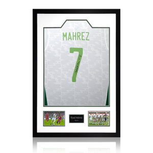 Riyad Mahrez Signed Algeria Shirt Premium Frame