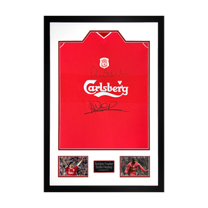Robbie Fowler & Emile Heskey Signed Liverpool Shirt Premium Frame