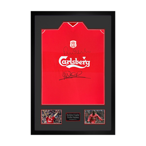 Robbie Fowler & Emile Heskey Signed Liverpool Shirt Premium Frame