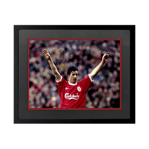 Robbie Fowler Signed Liverpool 16x12 Image Deluxe Mount Frame