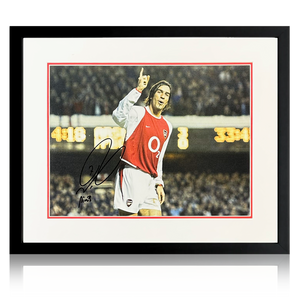 Robert Pires Signed Arsenal Image Deluxe Mount Frame