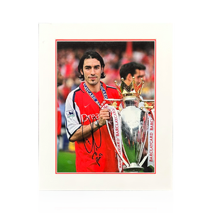 Robert Pires Signed Arsenal Image Deluxe Mount