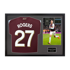 Morgan Rogers Signed Aston Villa Shirt Classic Frame