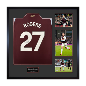 Morgan Rogers Signed Aston Villa Shirt Elite Frame